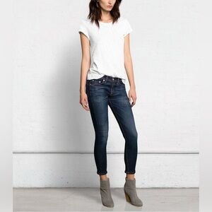 Rag & bone 10 inches capri denim 5 pocket medium wash trendy stretch jeans 29